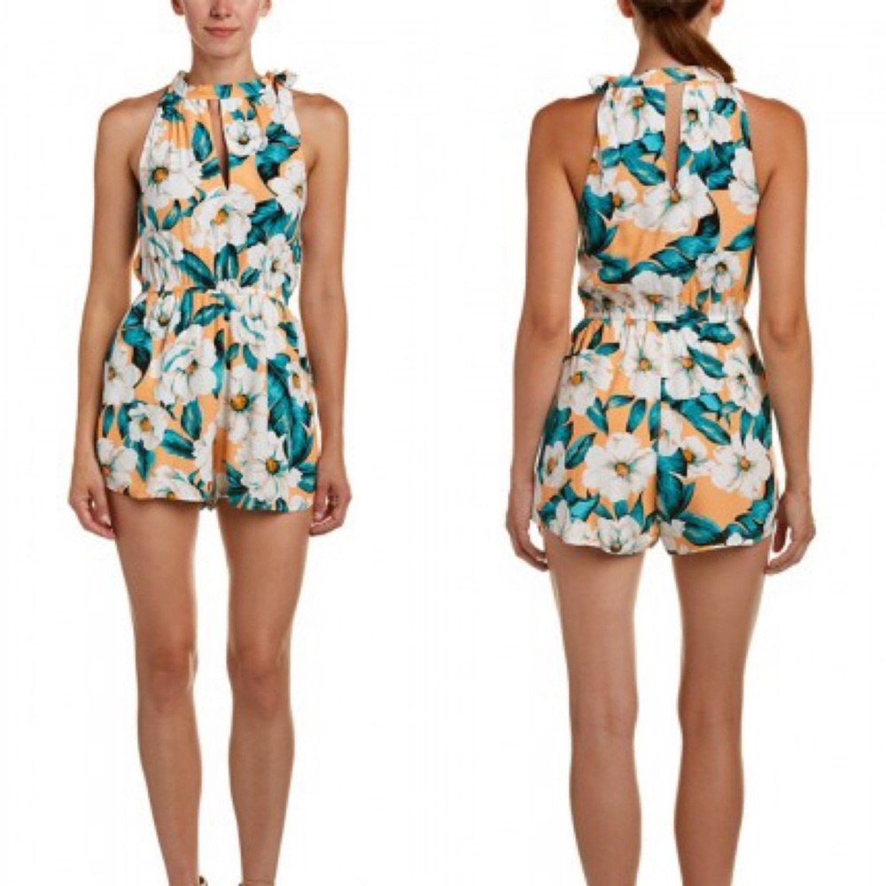 Minkpink Peach Halter Neck Romper, Size S